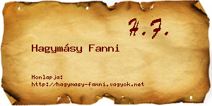 Hagymásy Fanni névjegykártya