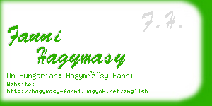 fanni hagymasy business card